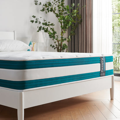 Resspry 28cm Memory Foam Mattress with Independent Pocketed Springs