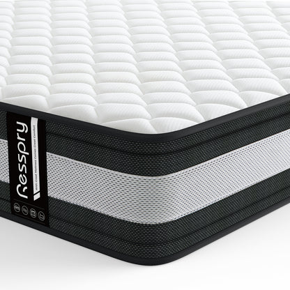 Resspry 8.7 Inch Hybrid Mattress With Breathable Memory Foam,Individually Pocket Spring