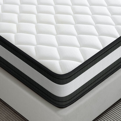 Resspry 8.7 Inch Hybrid Mattress With Breathable Memory Foam,Individually Pocket Spring