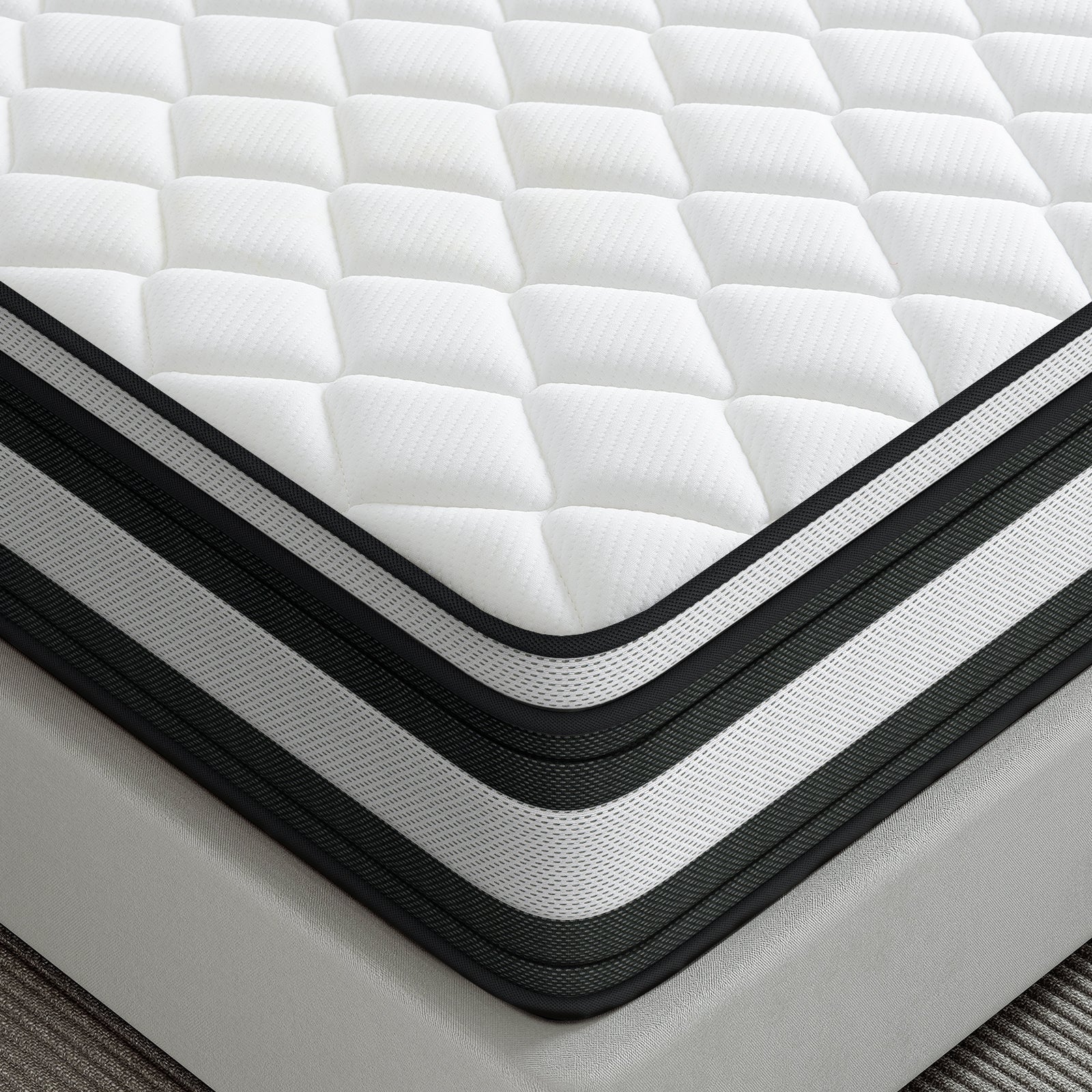 Resspry 8.7 Inch Hybrid Mattress With Breathable Memory Foam,Individually Pocket Spring