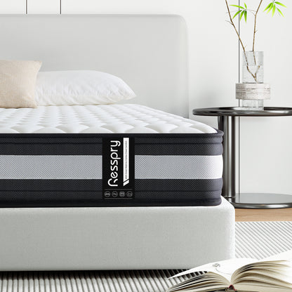 Resspry 8.7 Inch Hybrid Mattress With Breathable Memory Foam,Individually Pocket Spring