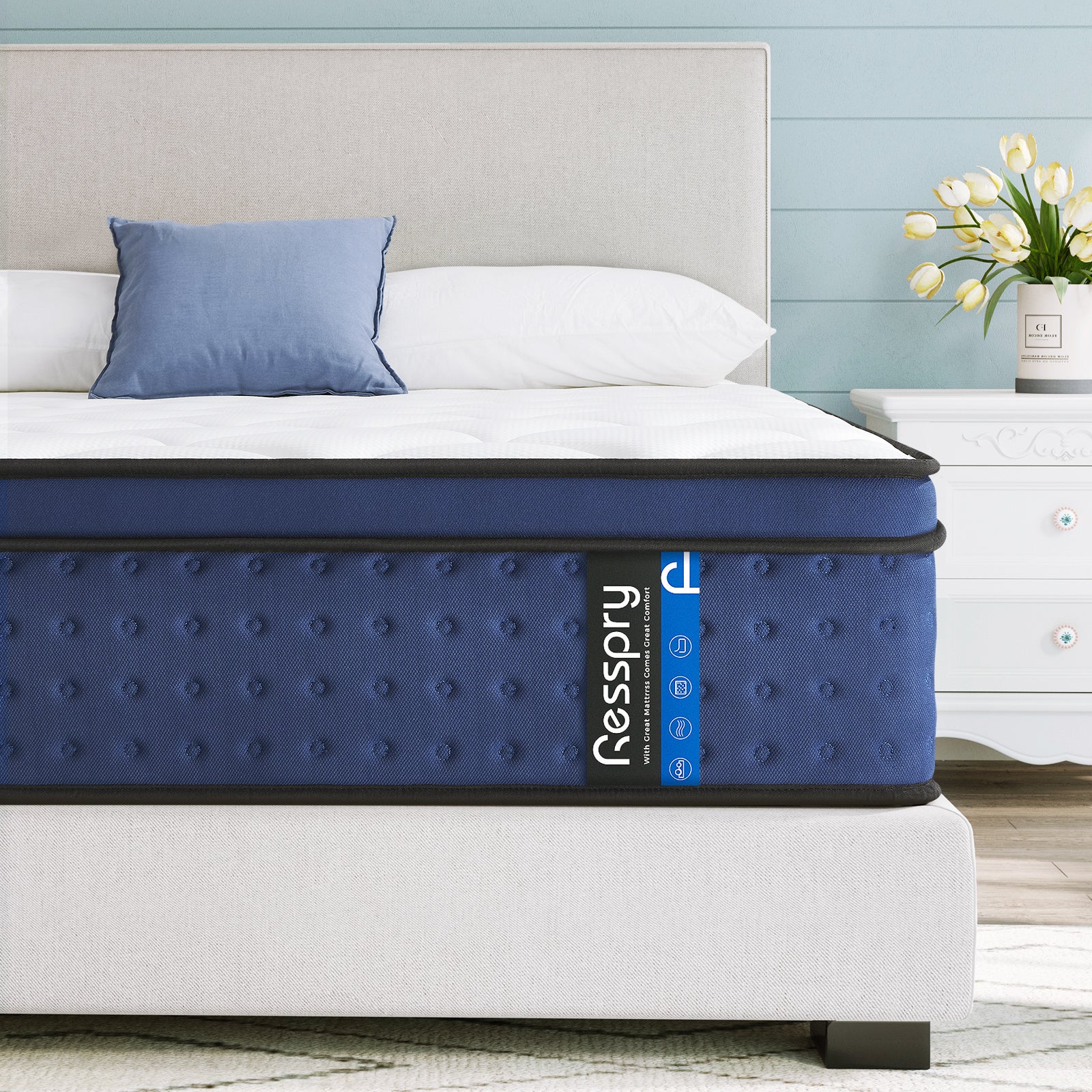 Resspry 12 Inch Hybrid Medium Firm Mattress