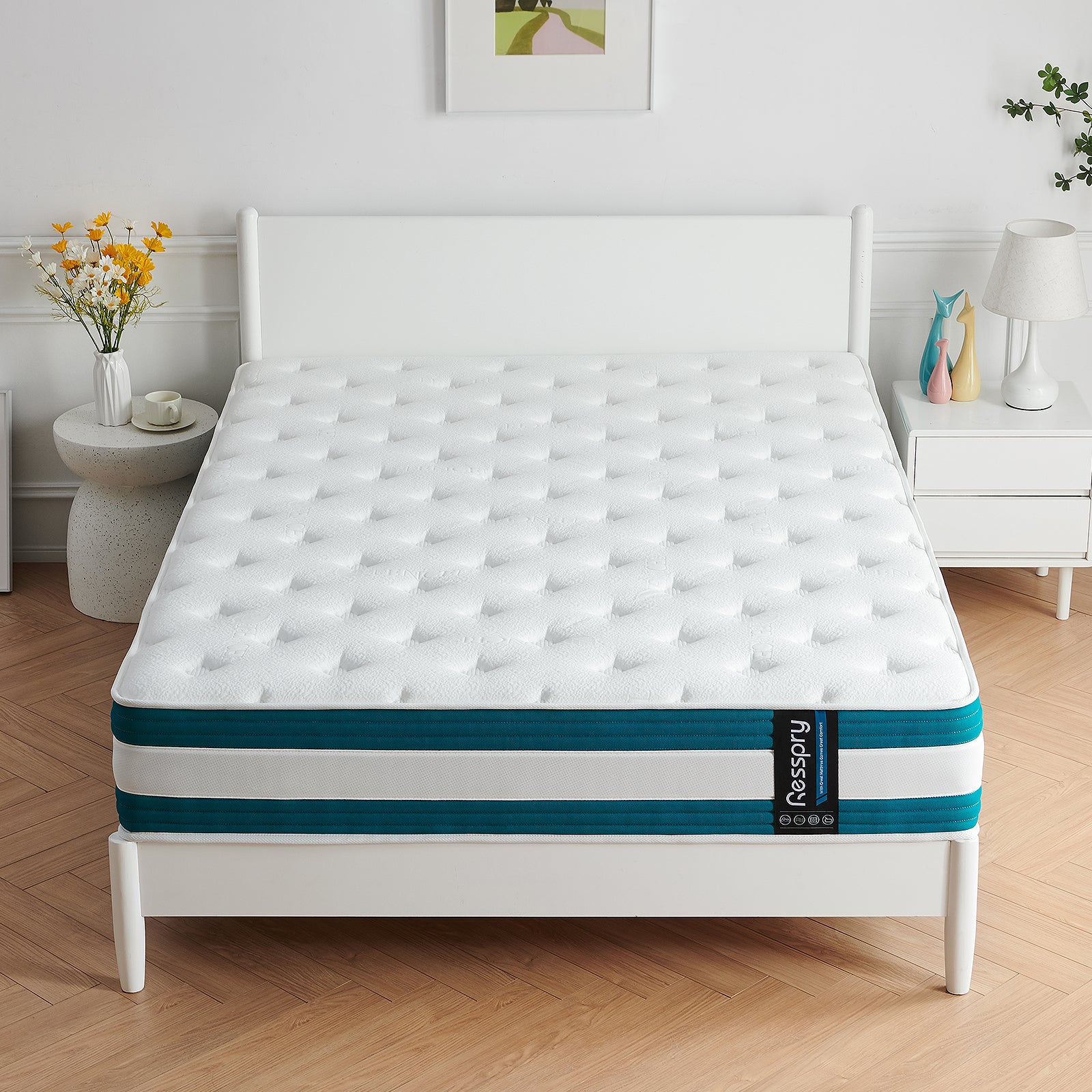 Resspry 28cm Memory Foam Mattress with Independent Pocketed Springs